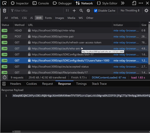 Figure 2- Eclypses MTE - the same Payload data is encoded with MTE in the same console. 